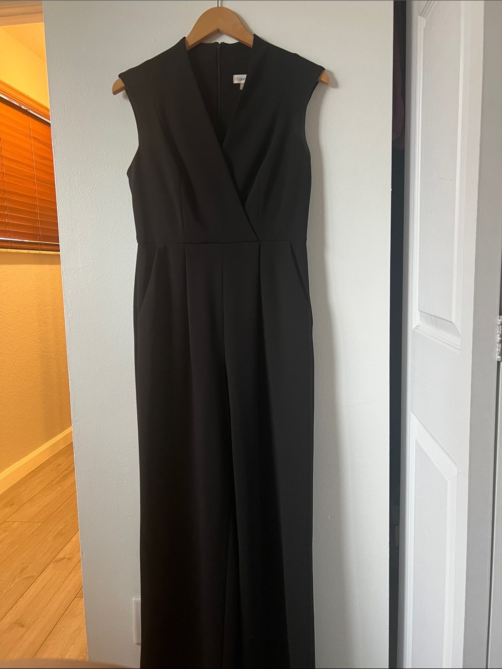 Calvin Klein Jumpsuit - Black V-Neck zipper back - Picture 5 of 8